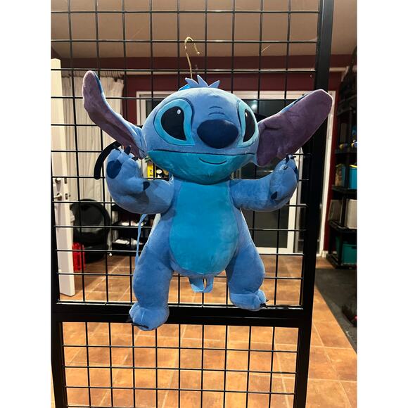 Disney Stitch Full Body Plush Backpack 16" w/Ears Sitting - Picture 8 of 8